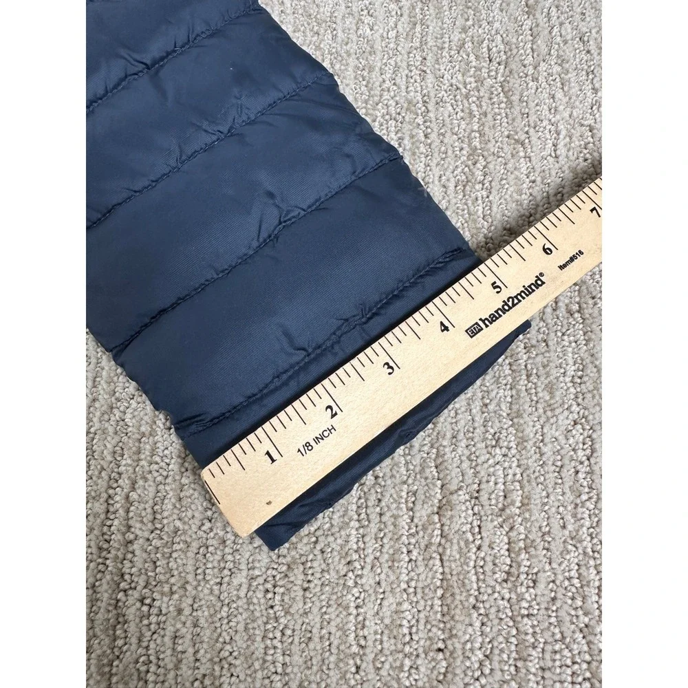 The North Face Mens Navy Blue Puffer Jacket Goose Down Insulated Full Zip M